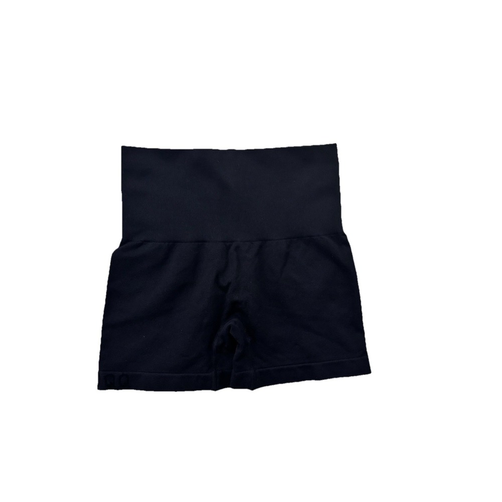 OQQ High-Waisted Shapewear Shorts Black Nylon Spandex S Women 0491